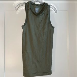 Athleta CYA Renew Ribbed Tank Olive